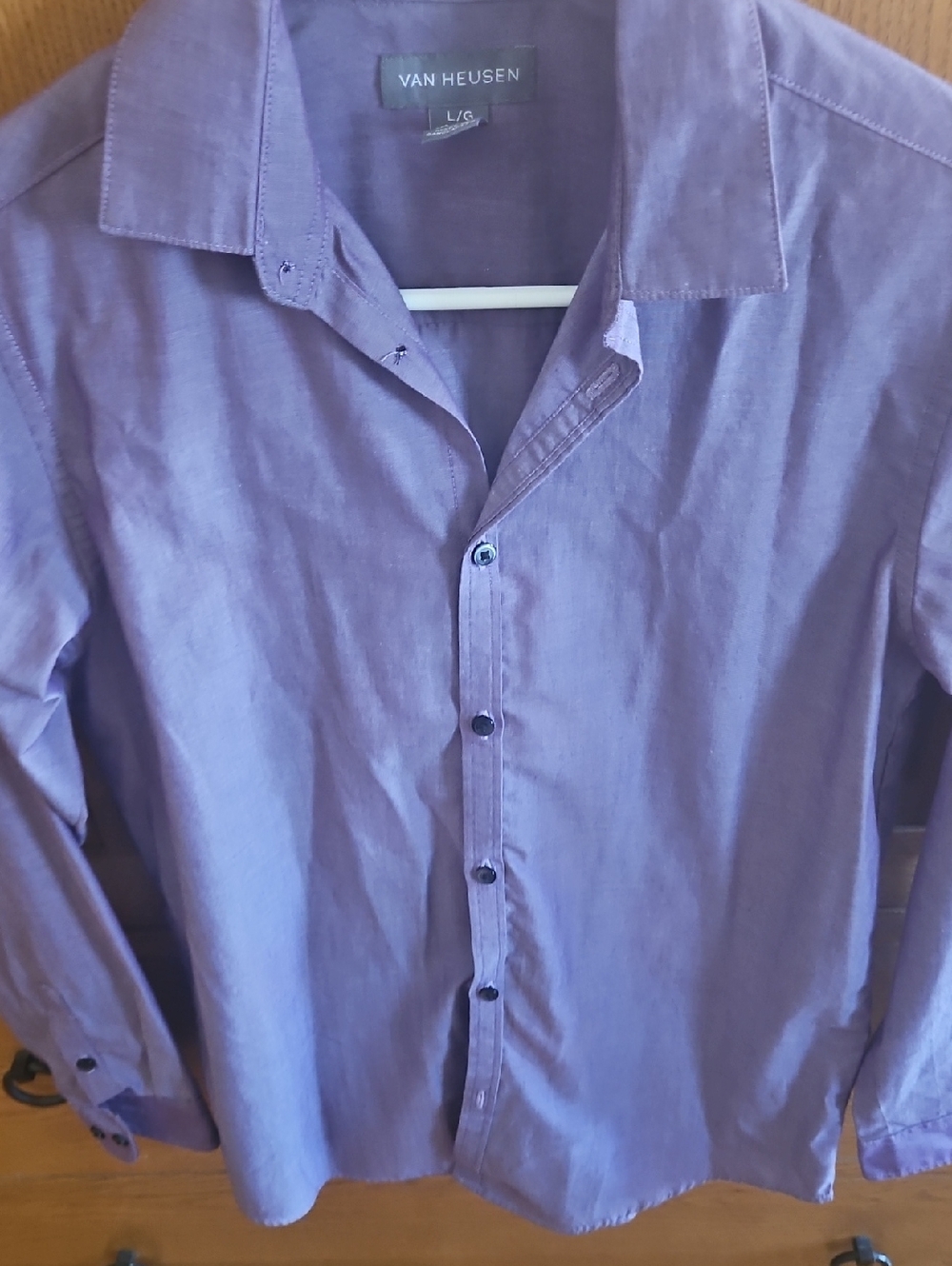 Van Heusen Boys Purple Dress Shirt